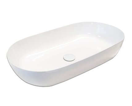 Blinq Couleur opzetwastafel ovaal - Wit