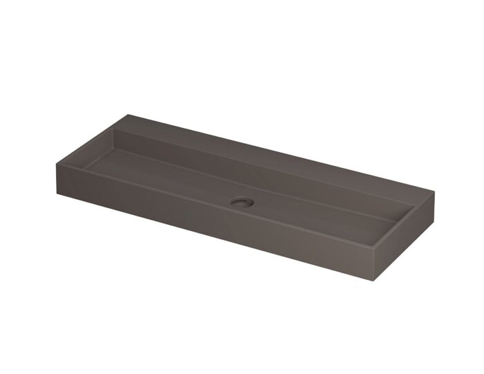Stijlvolle wastafel 120 cm met clickplug en verdekt overloop