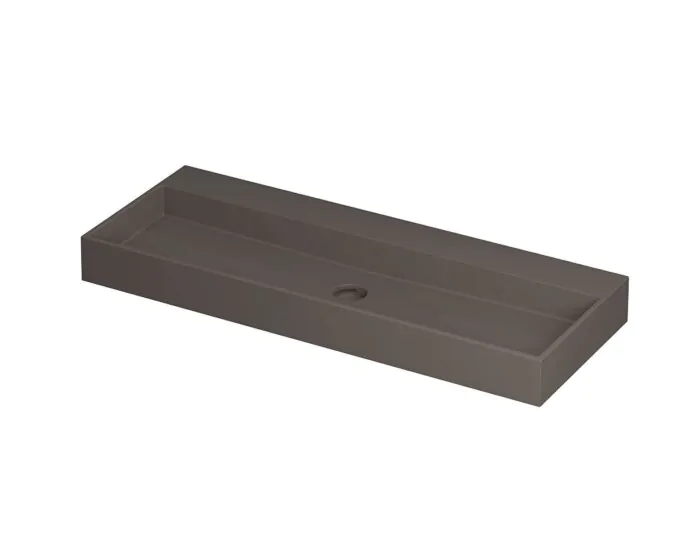 Stijlvolle wastafel 120 cm met clickplug en verdekt overloop
