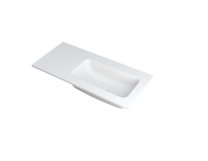 FAKTOR Wastafel in polystone | 100 x 45 x 1,5 wasbak rechts