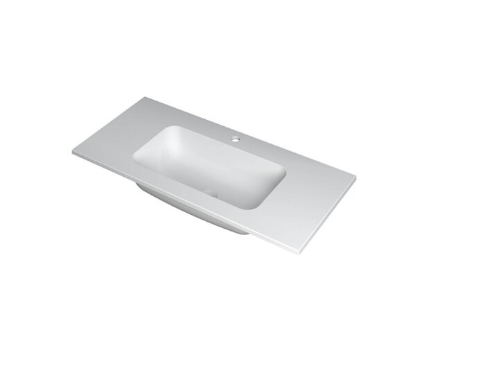 FAKTOR Wastafel in polystone | 100 x 45 x 1,5 - Teakea.nl