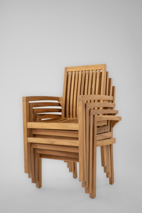 Teakhouten Tuinstoelen set van vier stuks