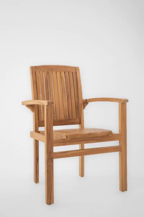 Ibiza | Stapelbare Teak Tuinstoel | Set van 2 Tuinstoelen