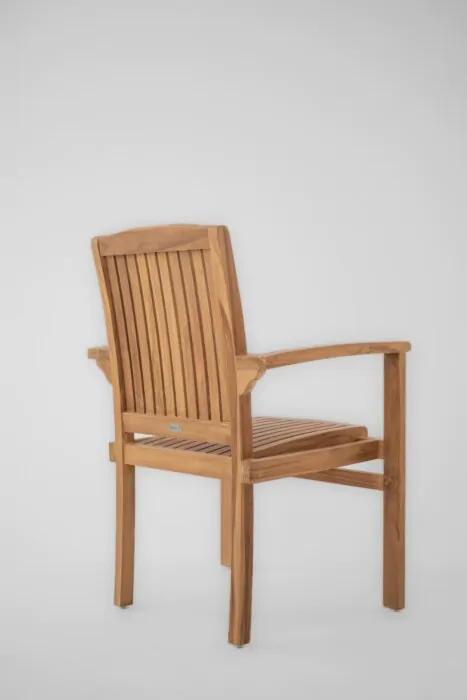 Ibiza | Stapelbare Teak Tuinstoel | Set van 2 Tuinstoelen