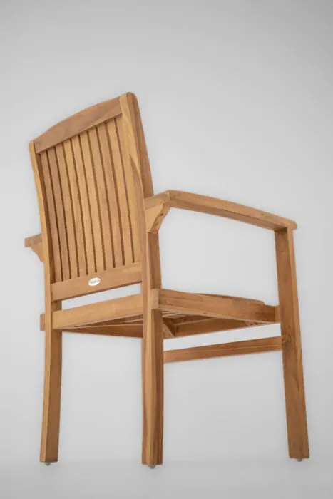 Ibiza | Stapelbare Teak Tuinstoel | Set van 2 Tuinstoelen
