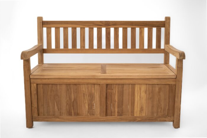 Teakhouten Kussenbank Opbergbank 130 cm breed