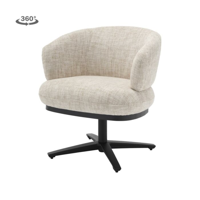 teakea Perca teakhouten lounge armstoel met off-white kussen – luxe tuinmeubel