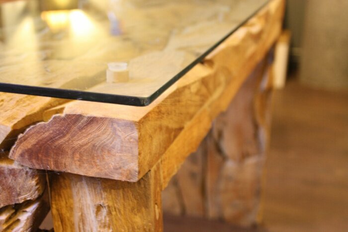Akar | Detailfoto | Wandtafel Van Oud Teak Drijfhout | 70 x 150 x 40 cm