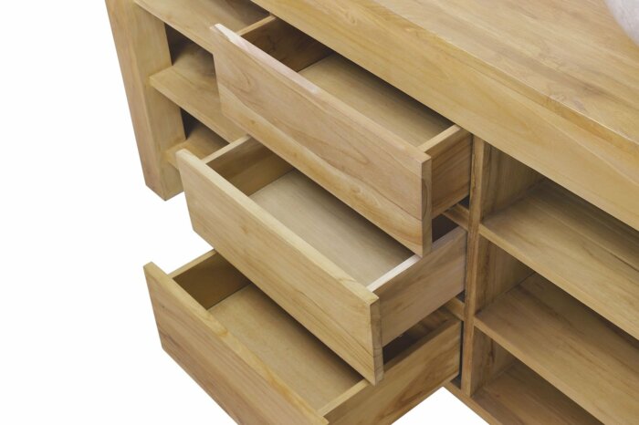 Teak Badkamermeubel Strak | 150x50x80 - DEV-BAD-DRS-150-50-80