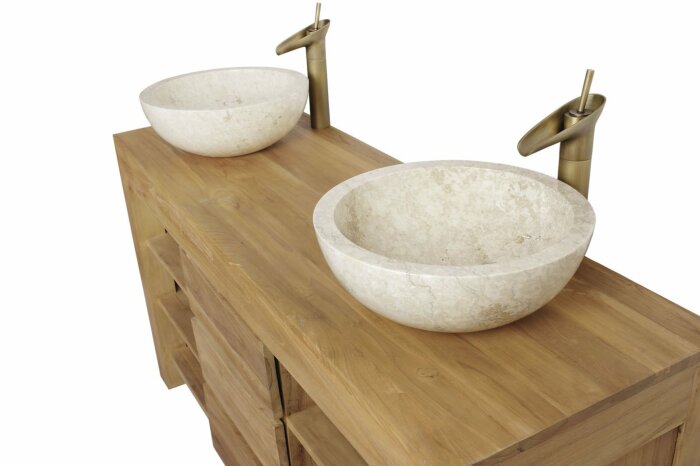 Teak Badkamermeubel Strak | 150x50x80 - DEV-BAD-DRS-150-50-80