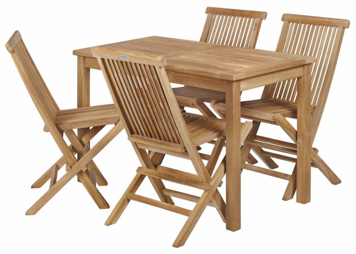 Bistro Tuinset | Tuintafel met 4 vouwstoelen - TK-SC001-ST012