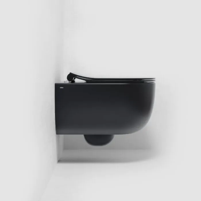 Clou - Hammock Wandtoilet, 49cm, Mat Zwart Keramiek