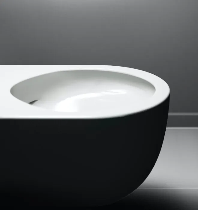 Clou - Hammock Wandtoilet, 49cm, Mat Zwart Keramiek