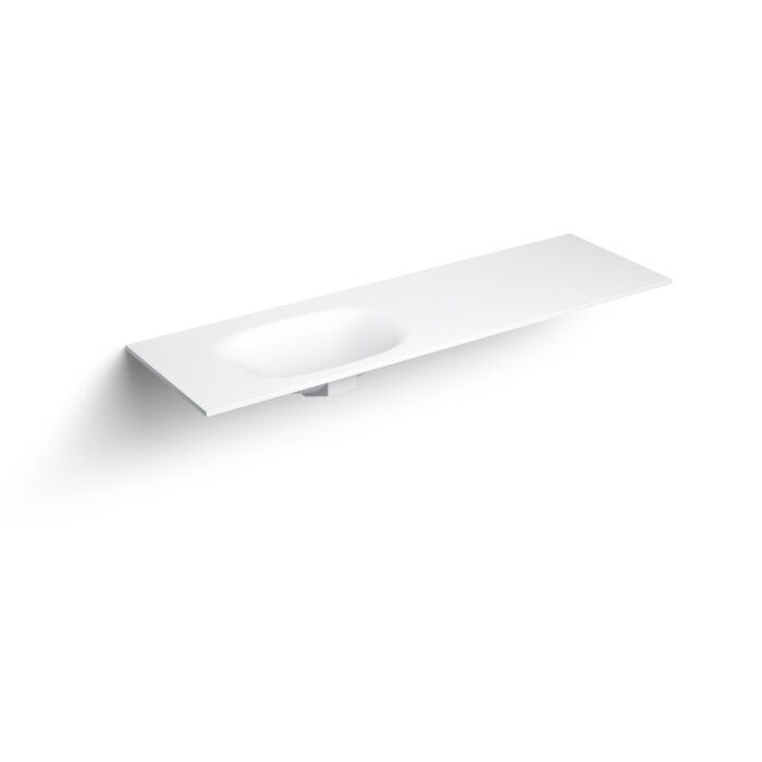 Clou - Hammock Wastafelblad 160cm, Enkele Waskom Links (Compositie 16), Aluite