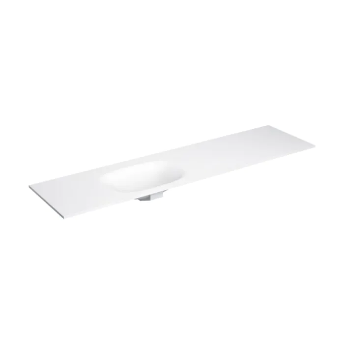Clou - Hammock Wastafelblad 190cm, Enkele Waskom Links (Compositie 36), Aluite