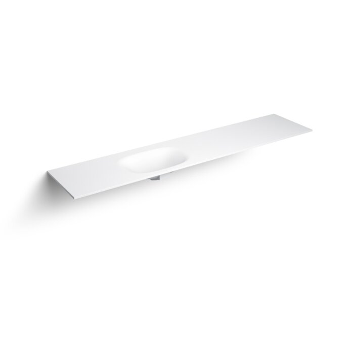 Clou - Hammock Wastafelblad 220cm, Enkele Waskom Links (Compositie 44), Aluite