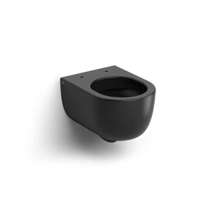 Clou - Hammock Wandtoilet, 49cm, Mat Zwart Keramiek