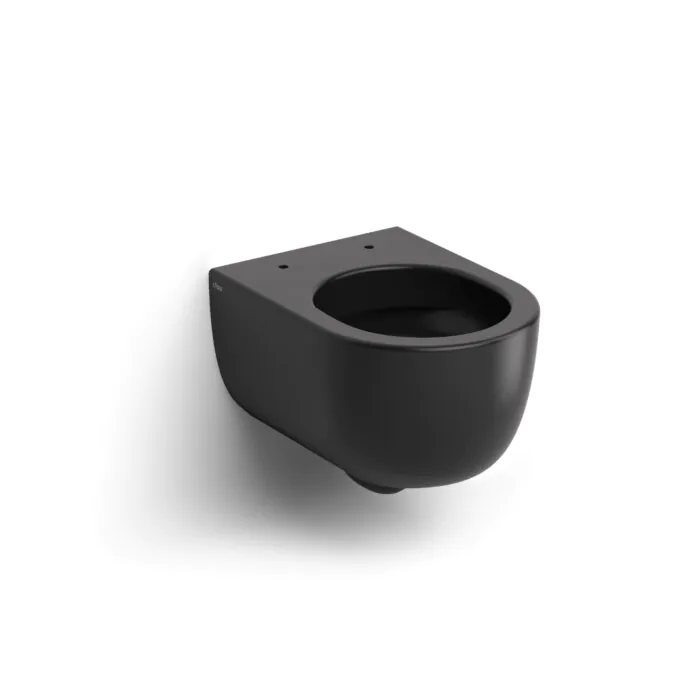 Clou - Hammock Wandtoilet, 49cm, Mat Zwart Keramiek