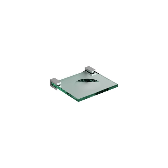 Clou - Quadria Zeepschaal, Chroom En Helder Glas