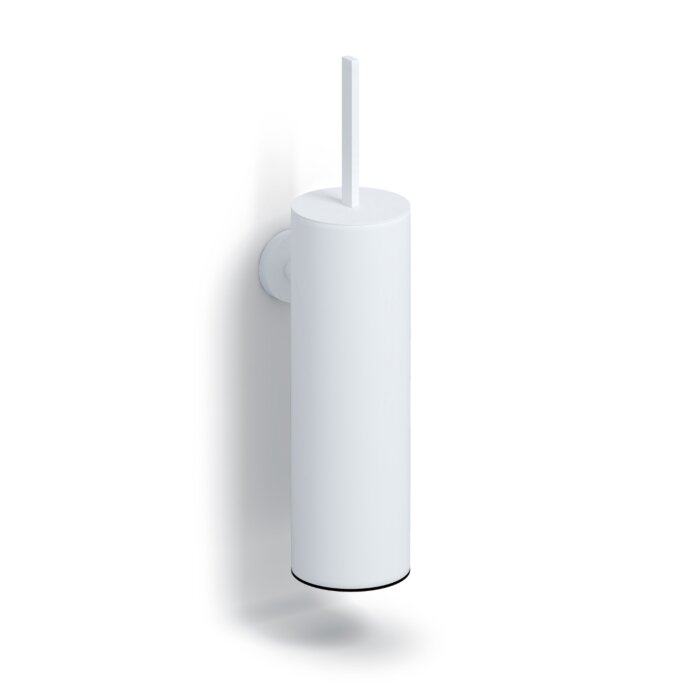 Clou - Flat Toiletborstelgarnituur, Wandmodel, Mat Wit