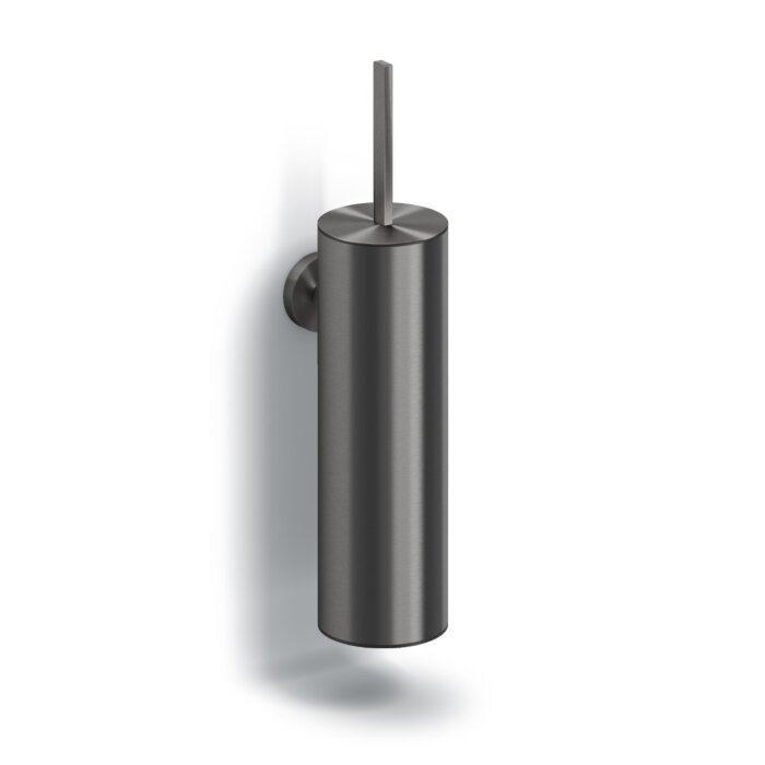 Clou - Flat Toiletborstelgarnituur Wandmodel, Gunmetal Geborsteld Pvd