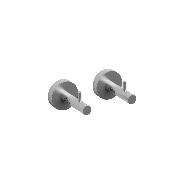 Clou - Slim Set À 2 Haken, Rvs Geborsteld