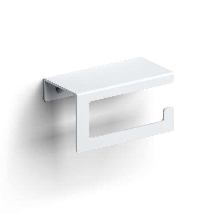 Clou - Fold Toiletrolhouder Met Cover, Mat Wit