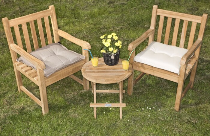 Balkony tuinset | Rond klaptafeltje met 2 Windsor Tuinstoelen - ST016-ST036