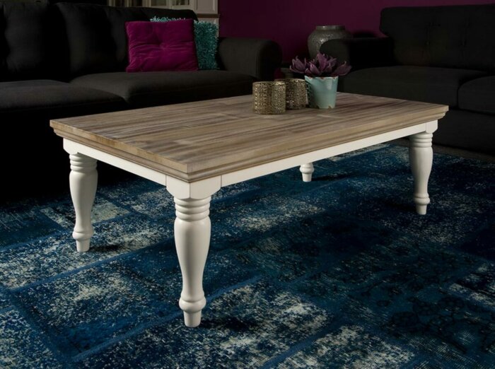 Fleur Koffietafel | Wit | 130x75x45 - TWR-DD0029C