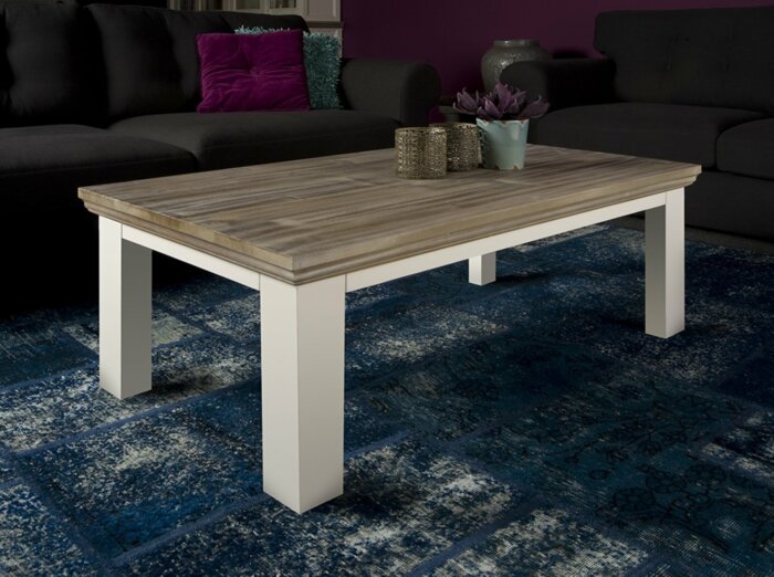 Fleur Koffietafel | Wit | Vierkante Poten | 130x75x45 - TWR-DD0045C