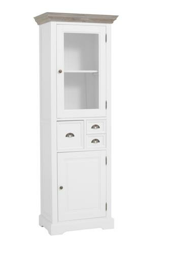 Fleur Vitrinekast | Wit | 66x40x191 - TWR-DD0015C