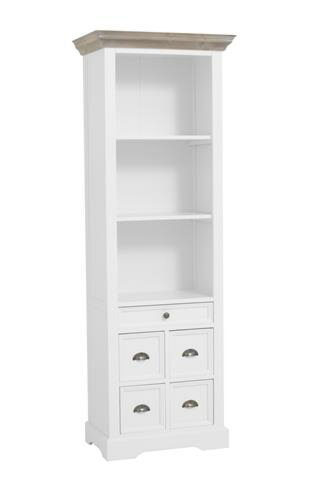 Fleur Boekenkast | Wit | 66x40x191 - TWR-DD0016C