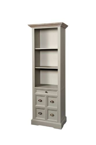 Fleur Boekenkast | Grijs-Wit | 66x40x191 - TWR-DD3116C