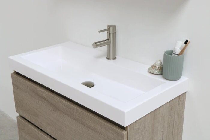 DOCK Wastafel in polystone of quartz 60 x 40 x 6