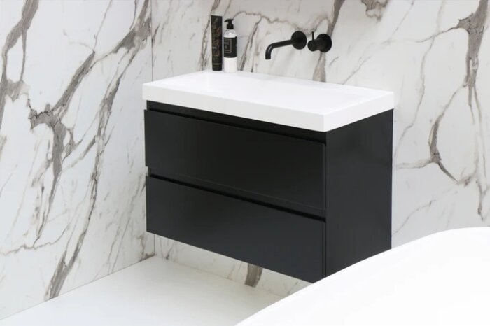 DOCK Wastafel in polystone of quartz 60 x 40 x 6