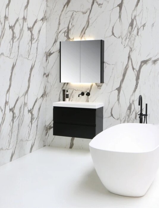 DOCK Wastafel in polystone of quartz 60 x 40 x 6