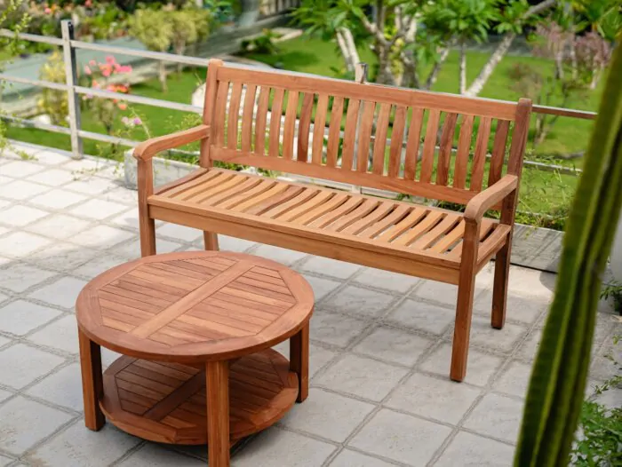 Beaufort teakhouten tuinbank 150 cm breed voor 3 personen – duurzame houten tuinbank van hoogwaardig teak voor tuin, terras of veranda.