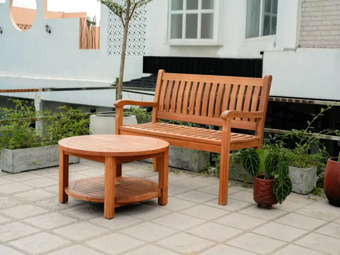 Beaufort teakhouten tuinbank 120 cm breed voor 2 personen – duurzame houten tuinbank van hoogwaardig teak voor tuin, balkon of terras.
