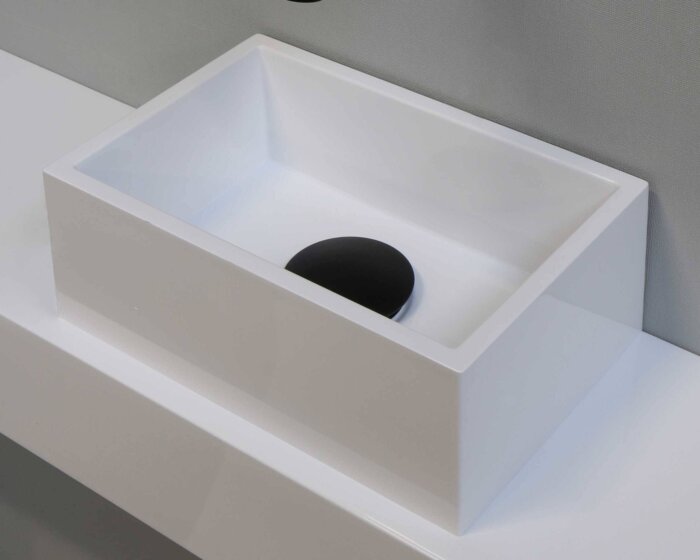 Easy Break Waskom | Polystone | Mat Wit | 27x18x10 - SANI-INK3403355-1