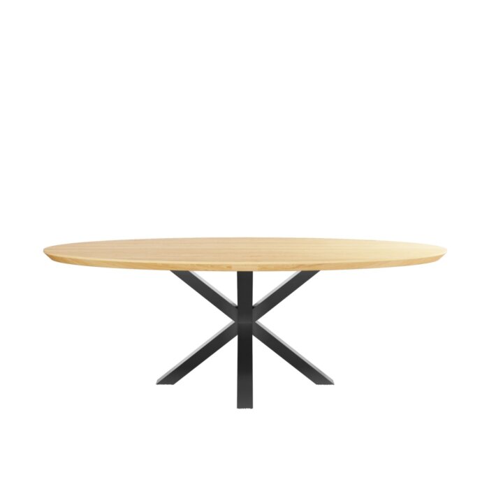 Ovello Elipse Eiken Eettafel met Spin onderstel