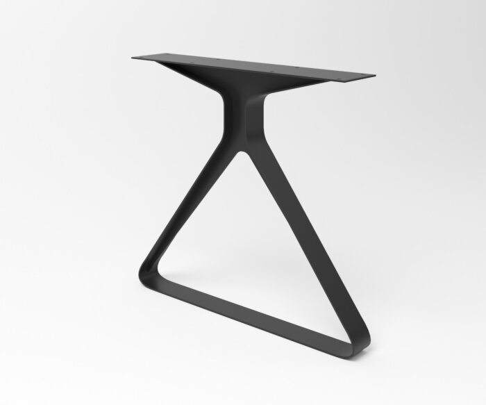 Notenhouten eettafel Tusk | Triangle Onderstel