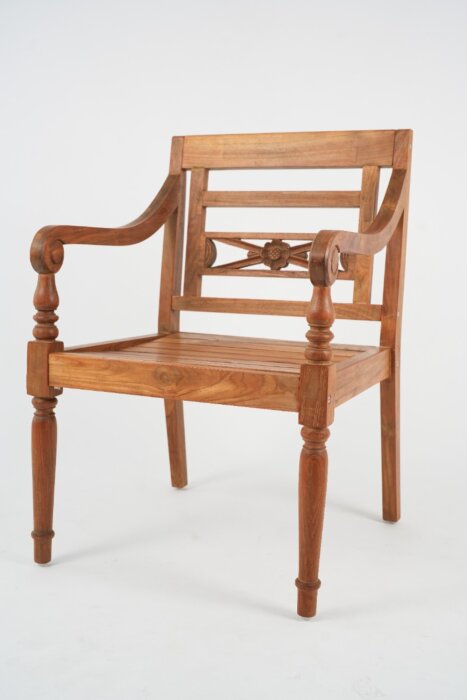 Station stoel klassieke Teak Houten tuinstoel Batavia