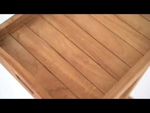 Teak Tuin Dienblad Tafel | Afneembare Tray | 56x36x80