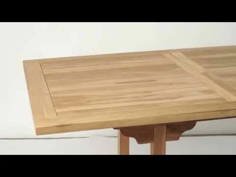  Teakhouten Tuinset Pile | 6 Stapelbare Tuinstoelen + Tuintafel 150 <> 200 cm Rechthoekig