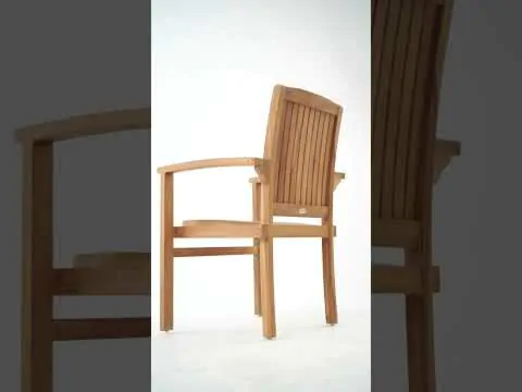 Ibiza | Stapelbare Teak Tuinstoel | Set van 2 Tuinstoelen