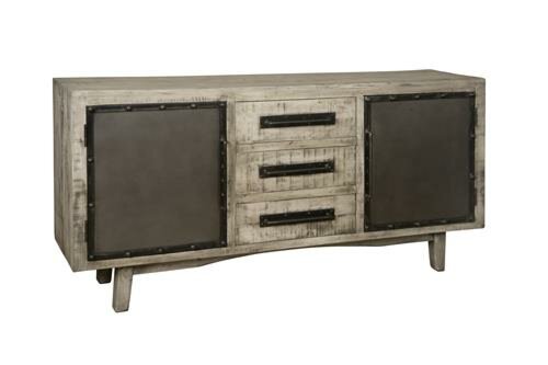 W/N & Iron Dressoir | 2 Deuren | 3 Laden | 178x44x85 - TWR-IF0789
