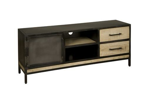 W/N & Iron TV Meubel | 1 Deur | 2 Laden  - TWR-IF0887