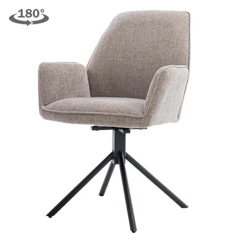 amaro armstoel - fabric nature 120 beige grey (draaibaar)