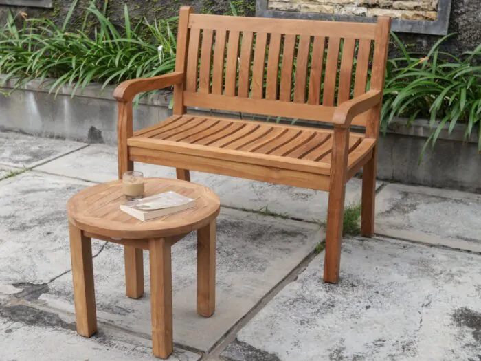 Ronde Tuin Salontafel Ø50 cm – Duurzaam Teakhout