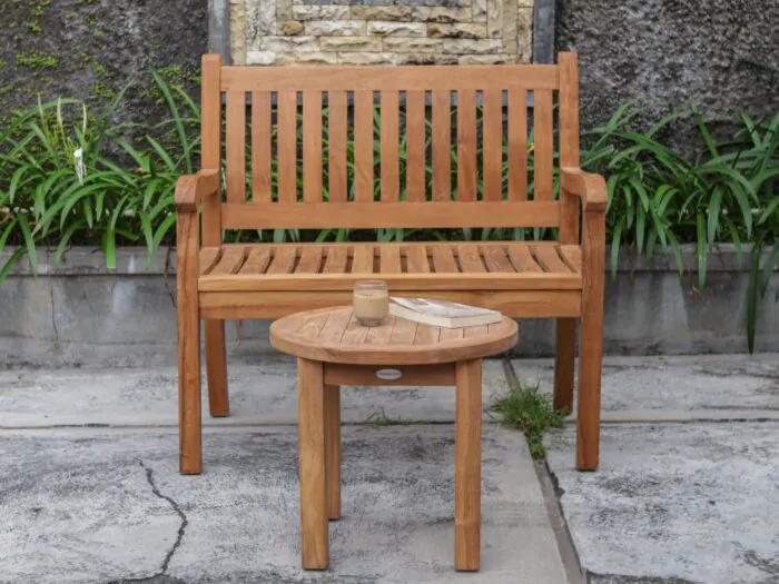 Ronde Tuin Salontafel Ø50 cm – Duurzaam Teakhout